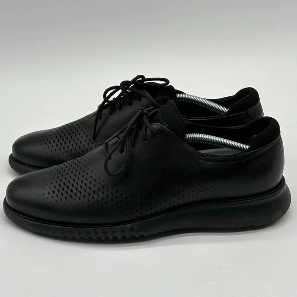 Cole Haan Other - Cole Haan Men's 2.ZeroGrand Lined Laser Wingtip Oxford Black Style C23832 11.5